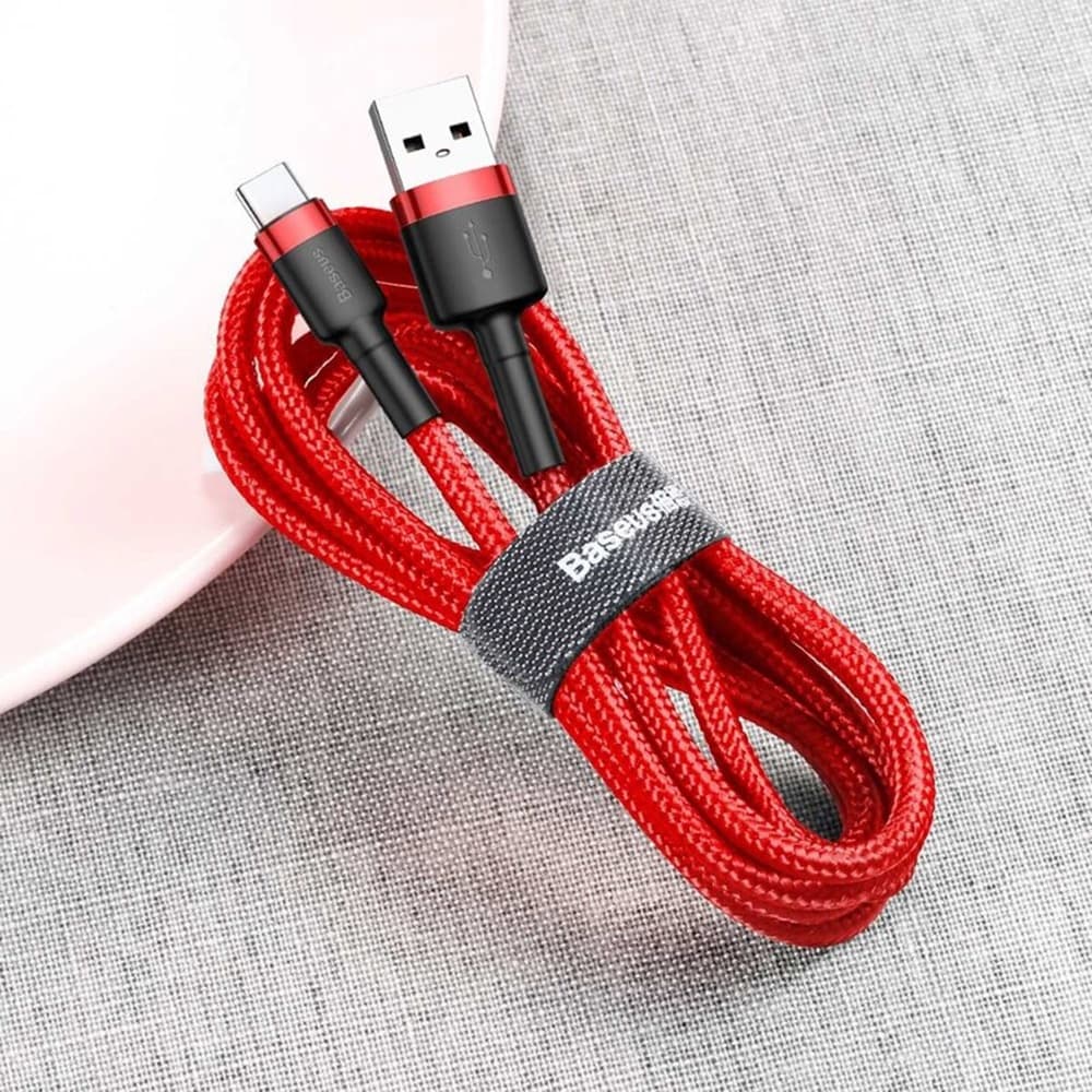 Baseus Cafule USB 2.0 Cable USB-C male - USB-A Κόκκινο 2m CATKLF-C09 9