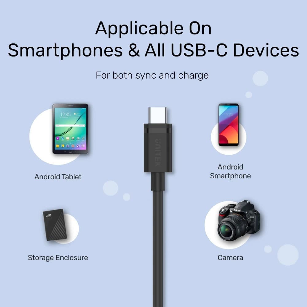 Unitek USB 3.1 Cable USB-C male - USB-A Μαύρο 2m C14103BK-2M 9