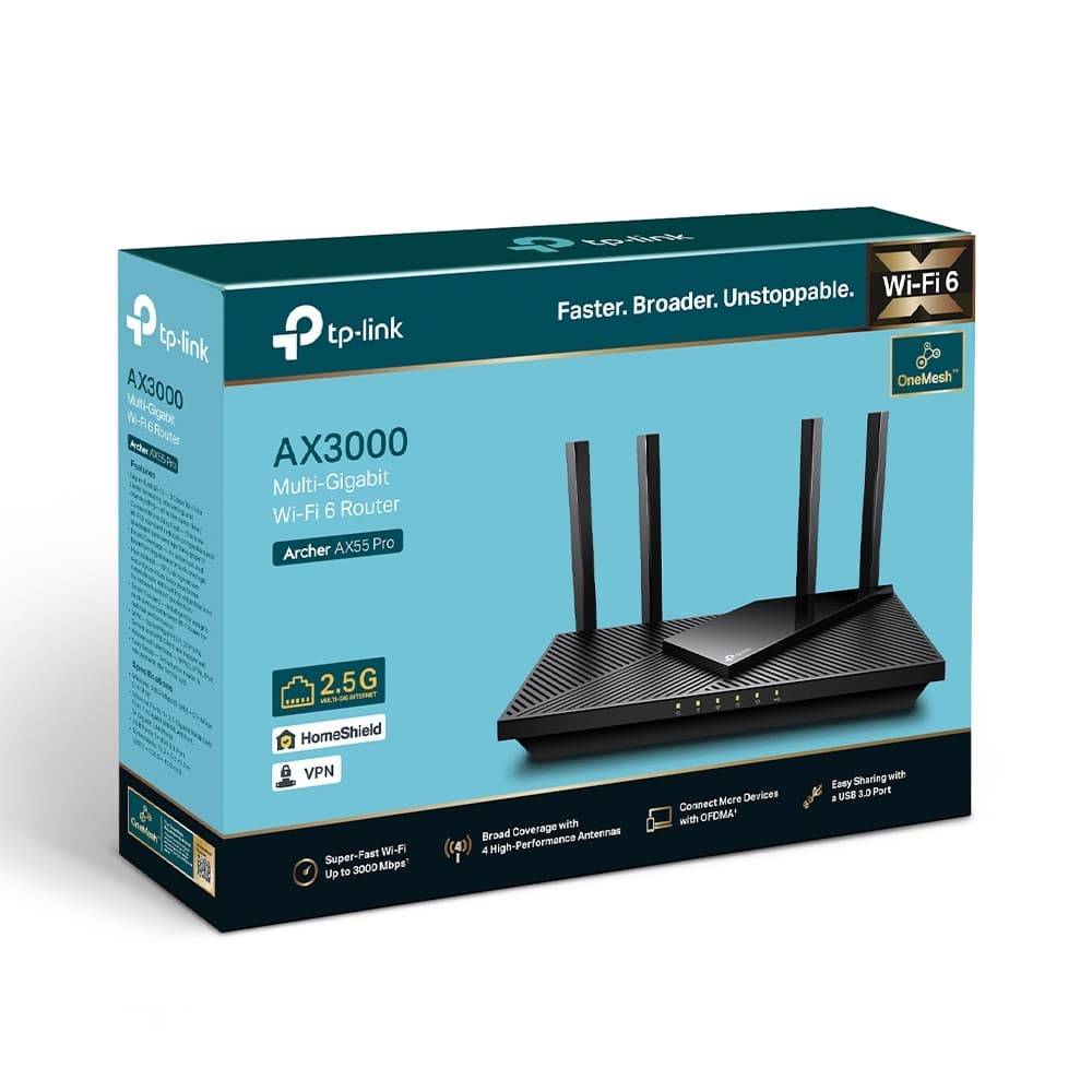 TP-LINK Archer AX55 Pro v1 Ασύρματο Router Wi‑Fi 6 με 5 Θύρες Gigabit 11