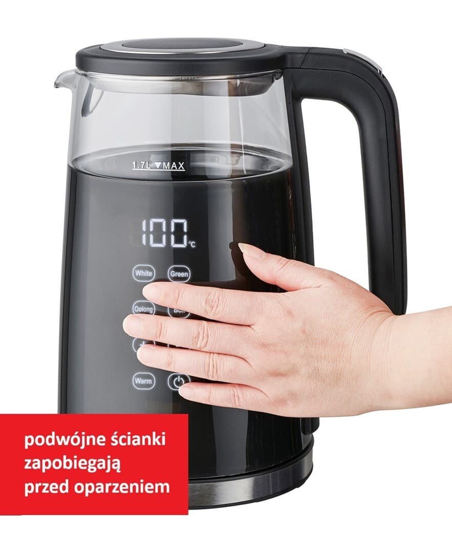 Maestro Βραστήρας 1.7lt 2200W Μαύρος MR-049 6