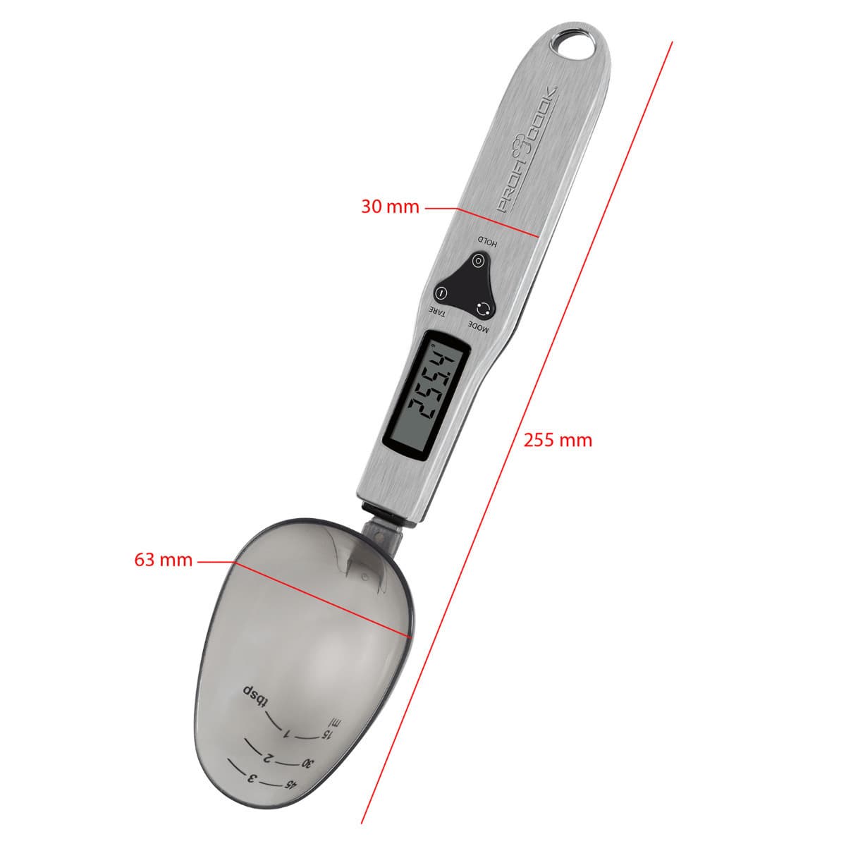 Profi Cook PC-LW 1214 Ψηφιακή Ζυγαριά Κουζίνας Κουτάλι έως 0.3kg Λευκή 501214 6