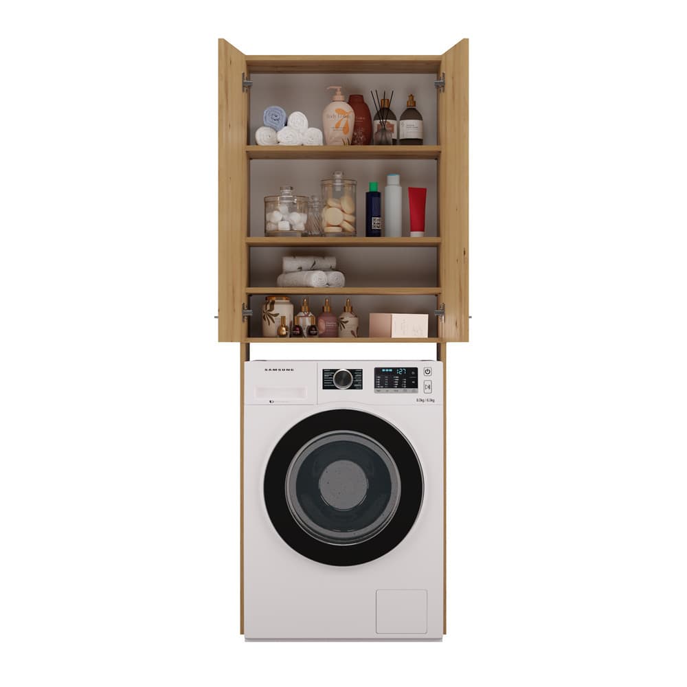 Topeshop Pola DD Ντουλάπι Μπάνιου Πλυντηρίου 64x30x183cm Oak 7