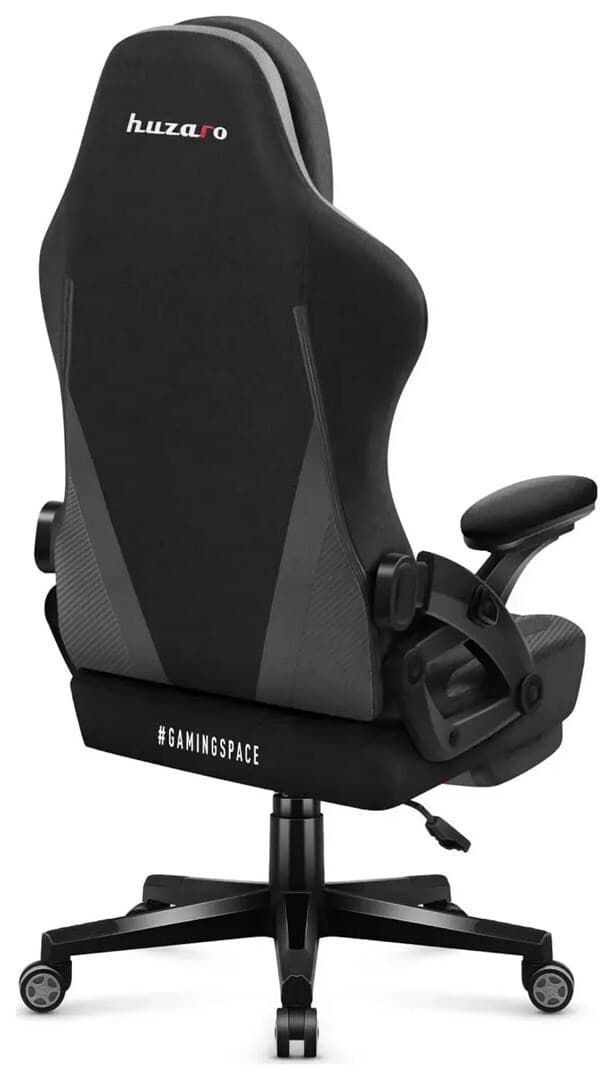 Huzaro Force 4.6 Carbon Υφασμάτινη Καρέκλα Gaming με Υποπόδιο Μαύρη 4