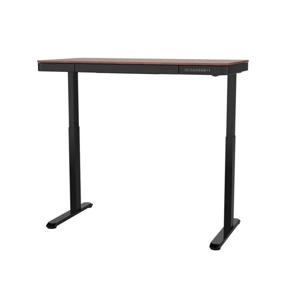 Ηλεκτρικό Γραφείο Ξύλινο Black/walnut με Μεταλλικά Πόδια & USB θύρες 140x70x50εκ. 5