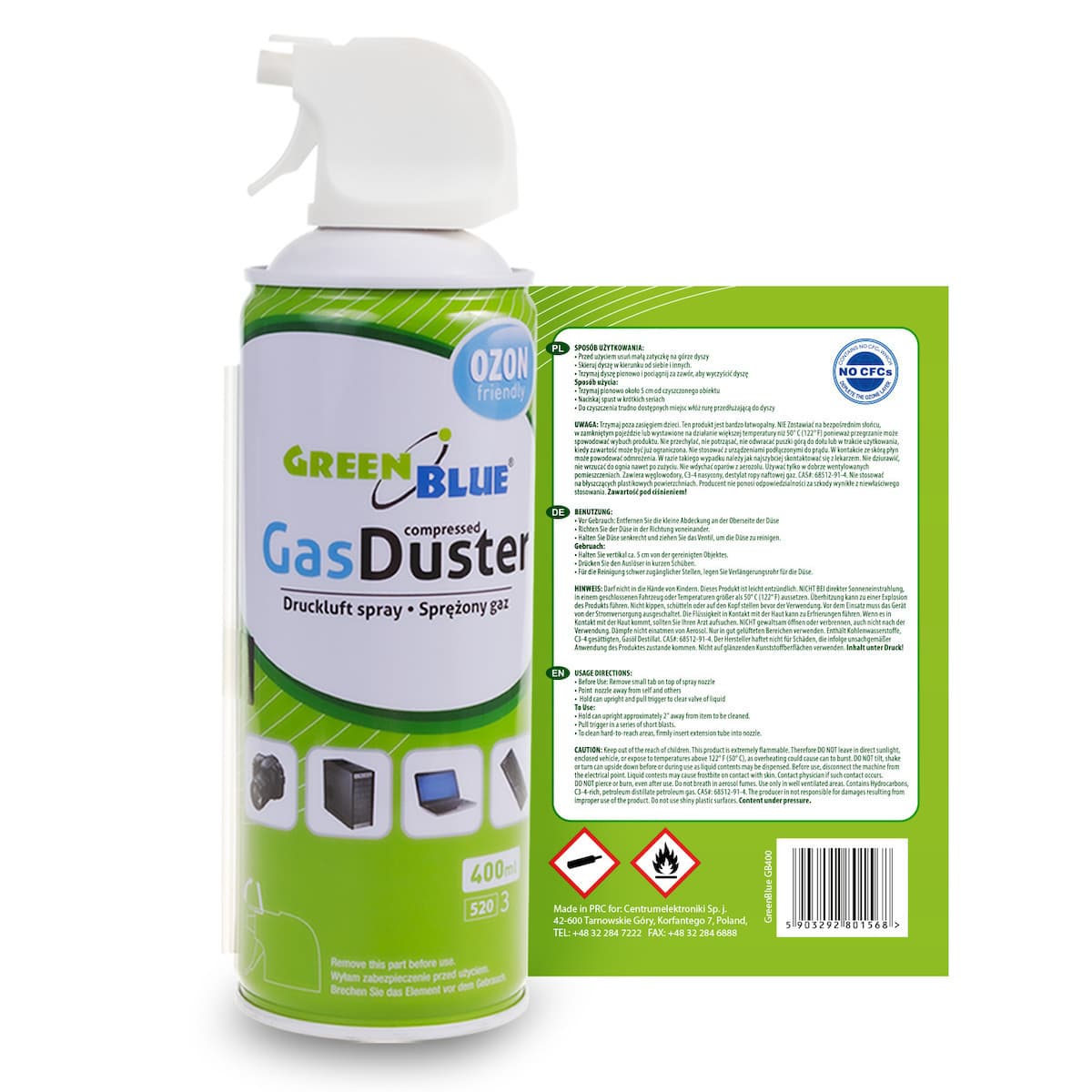 Green Blue Spray Συμπιεσμένου Αέρα 400ml GB400 5