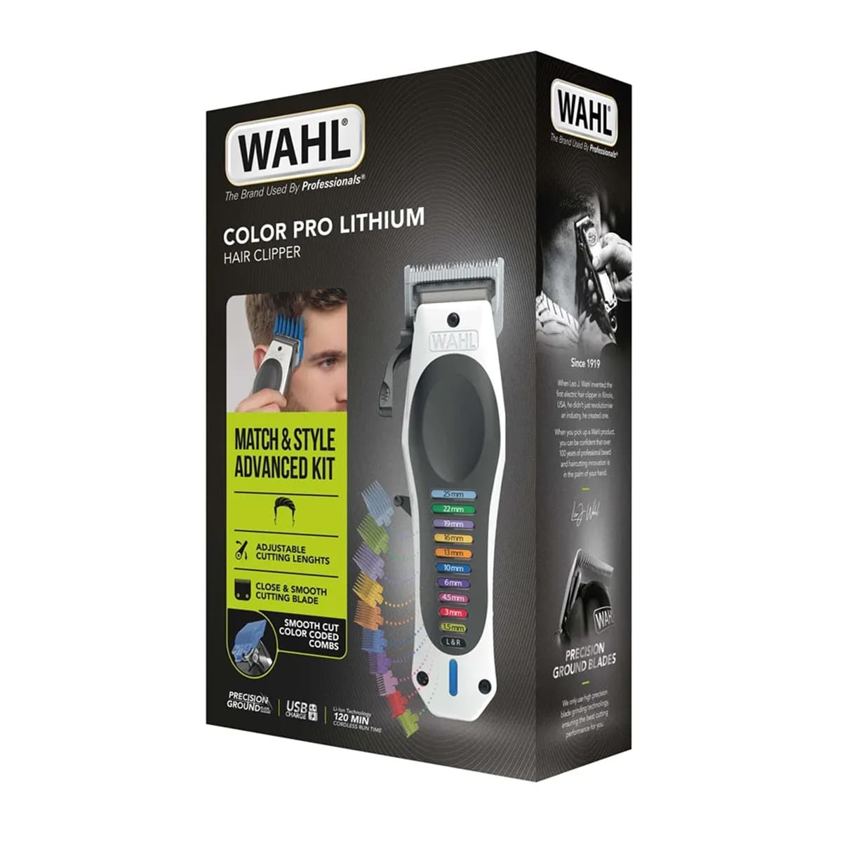 Wahl Professional Color Pro® Lithium Σετ Επαναφορτιζόμενης Κουρευτικής Μηχανής Λευκό 8