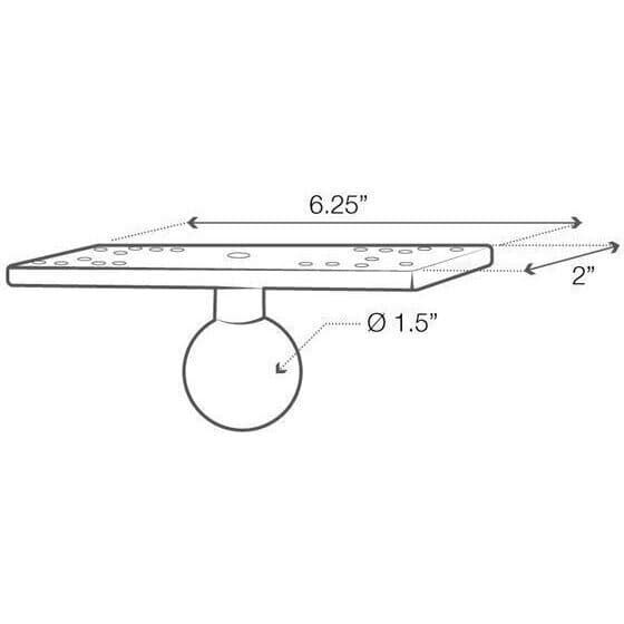 RAM Mount Marine Electronic Ball Μπίλια για Βάση Κινητού Μοτοσυκλέτας RAM-111BU 4