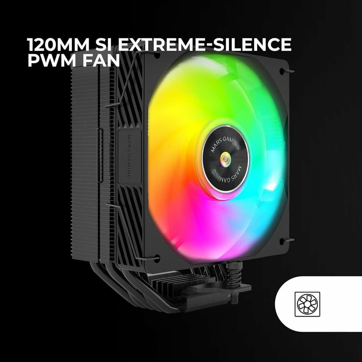 Mars Gaming MCPUX5ARGB Ψύκτρα Επεξεργαστή για Socket AM4/AM5/1200/115x/1700 7