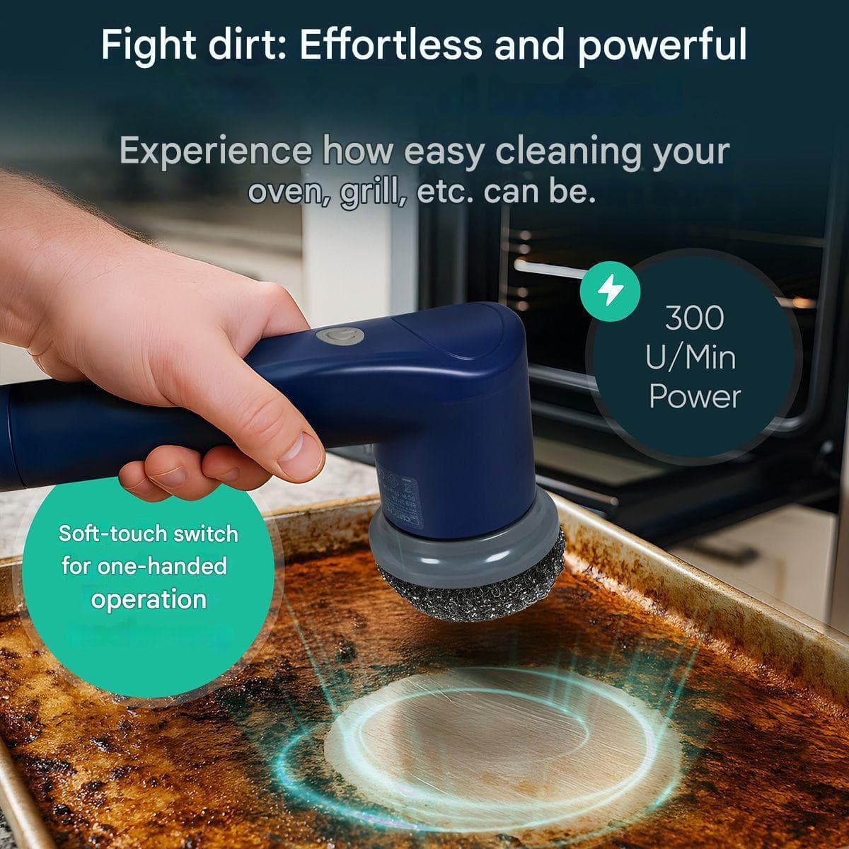 Rechargeable Surface Cleaning Brush Clatronic Navy Blue 6