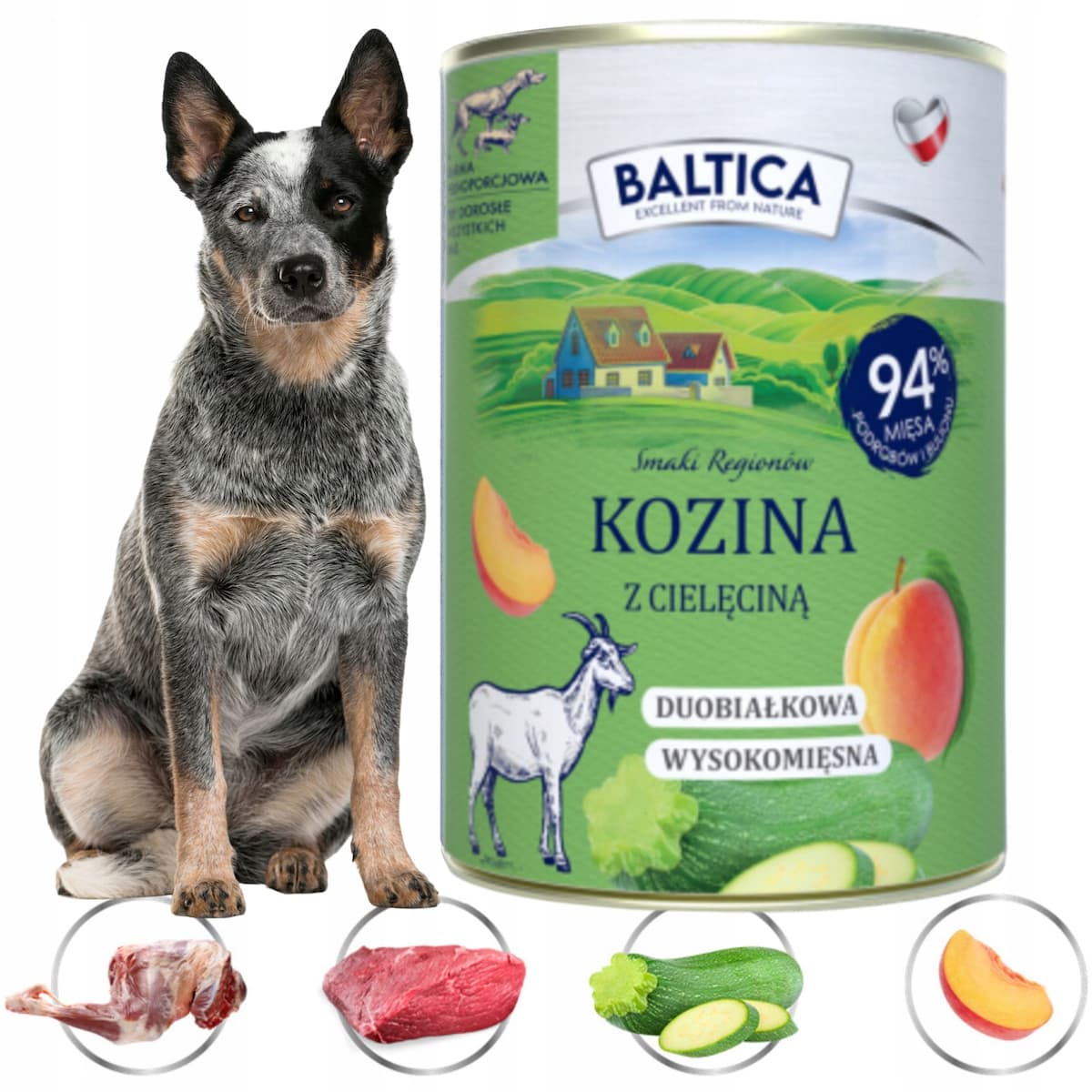 Baltica Υγρή Τροφή Σκύλων Διαίτης με Κρέας, Μοσχάρι, Κολοκυθάκι και Συκώτι χωρίς Σιτηρά 400gr 2