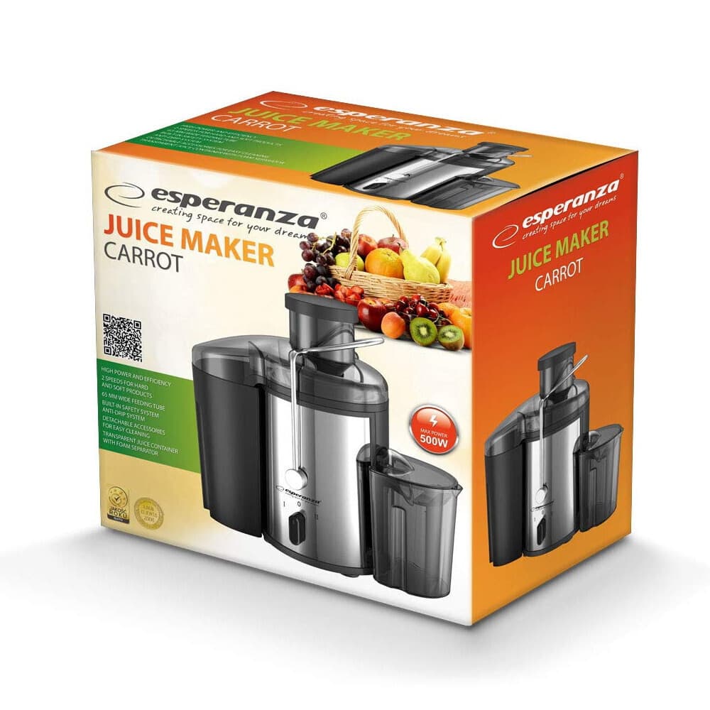 Esperanza Carrot EKJ002 Αποχυμωτής 500W Inox Ασημί 5