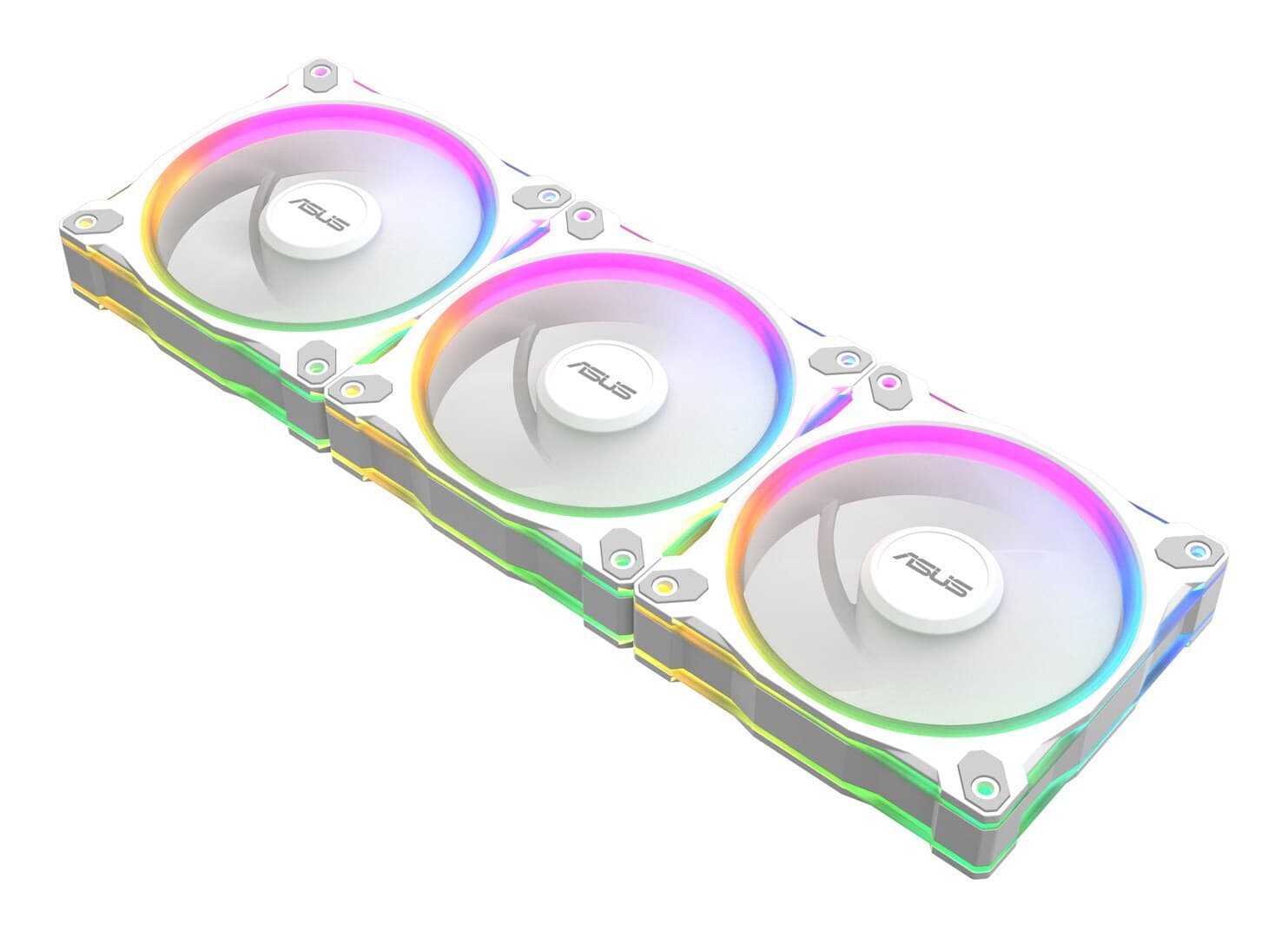 Asus Prime MR120 Case Fan (1600rpm) με ARGB Φωτισμό και Σύνδεση 4-Pin PWM 3τμχ Λευκό 5