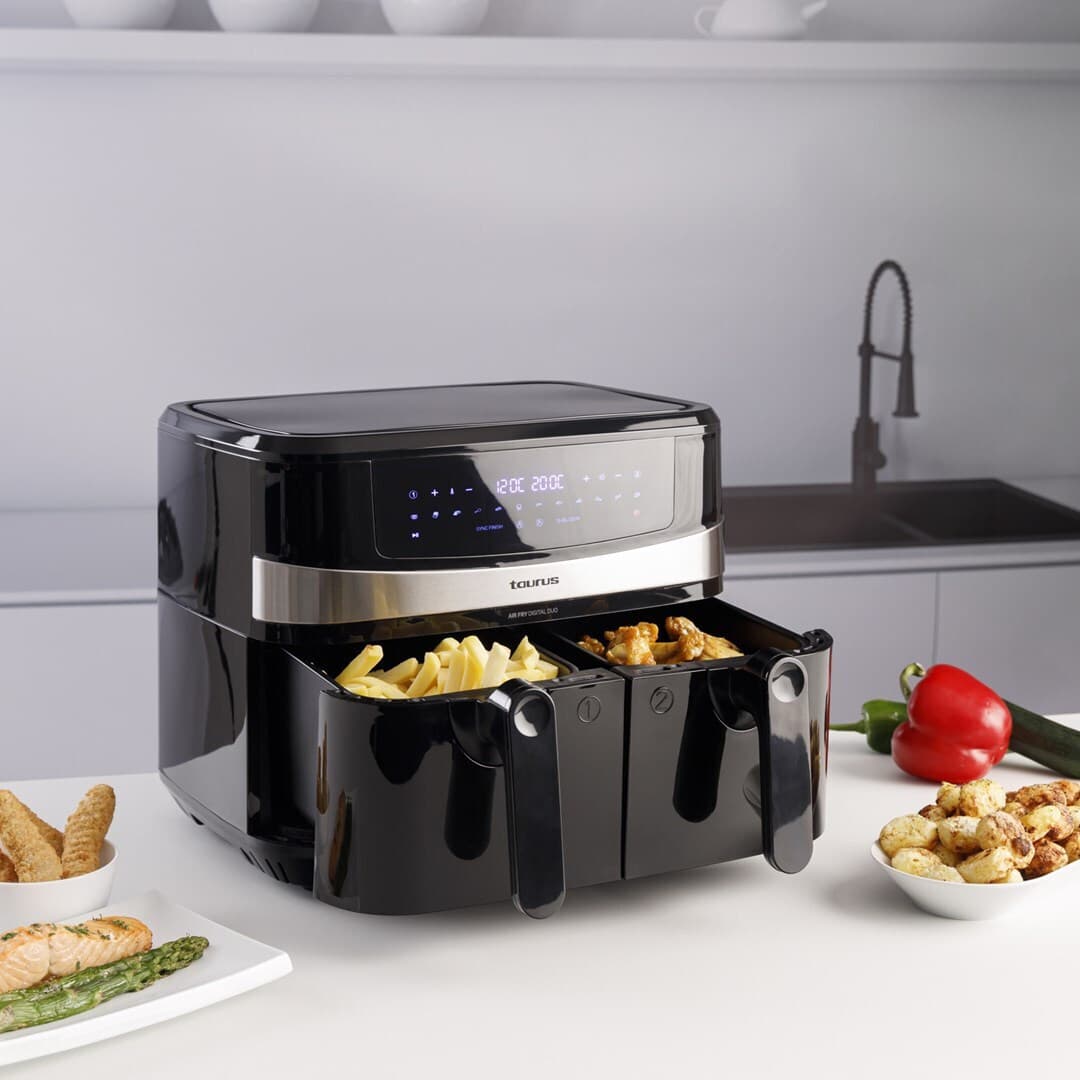 Taurus AF2600D Air Fryer με Διπλό Αποσπώμενο Κάδο 9lt Μαύρο 5