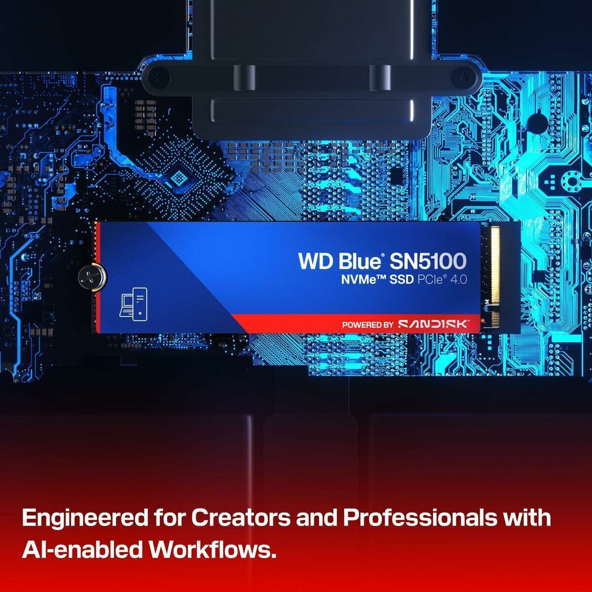 Western Digital Blue SSD 2TB τύπου PCle Card με σύνδεση PCI Express 4.0 WDS200T5B0E 2