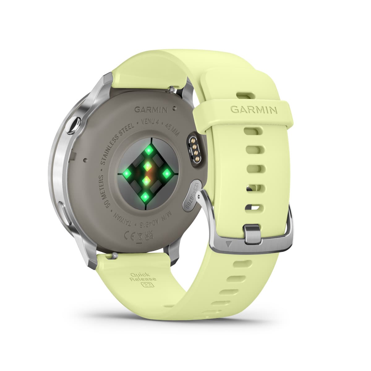 Garmin Venu 4 Stainless Steel 45mm Αδιάβροχο Smartwatch με Παλμογράφο (Silver with Citron) 9