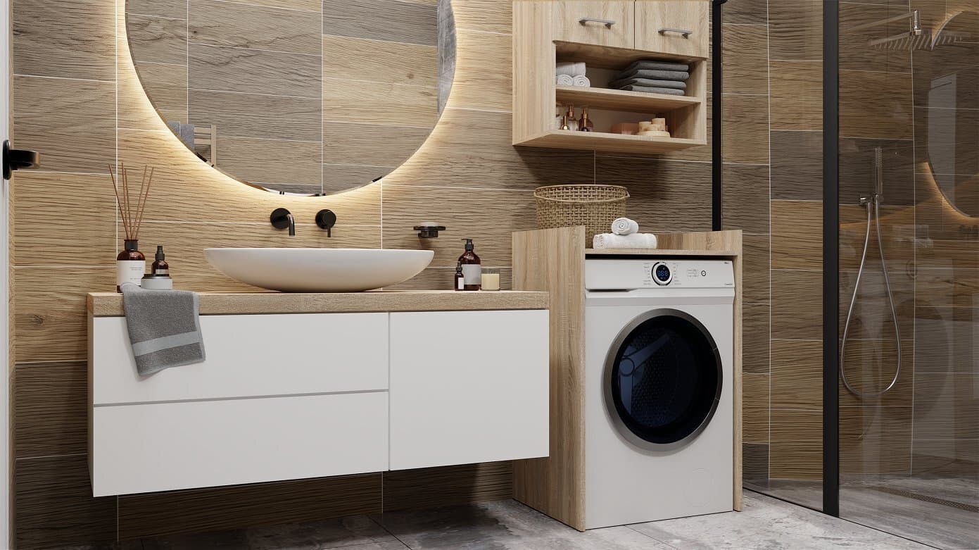 Washing Machine Cabinet Pola Np Sonoma 7