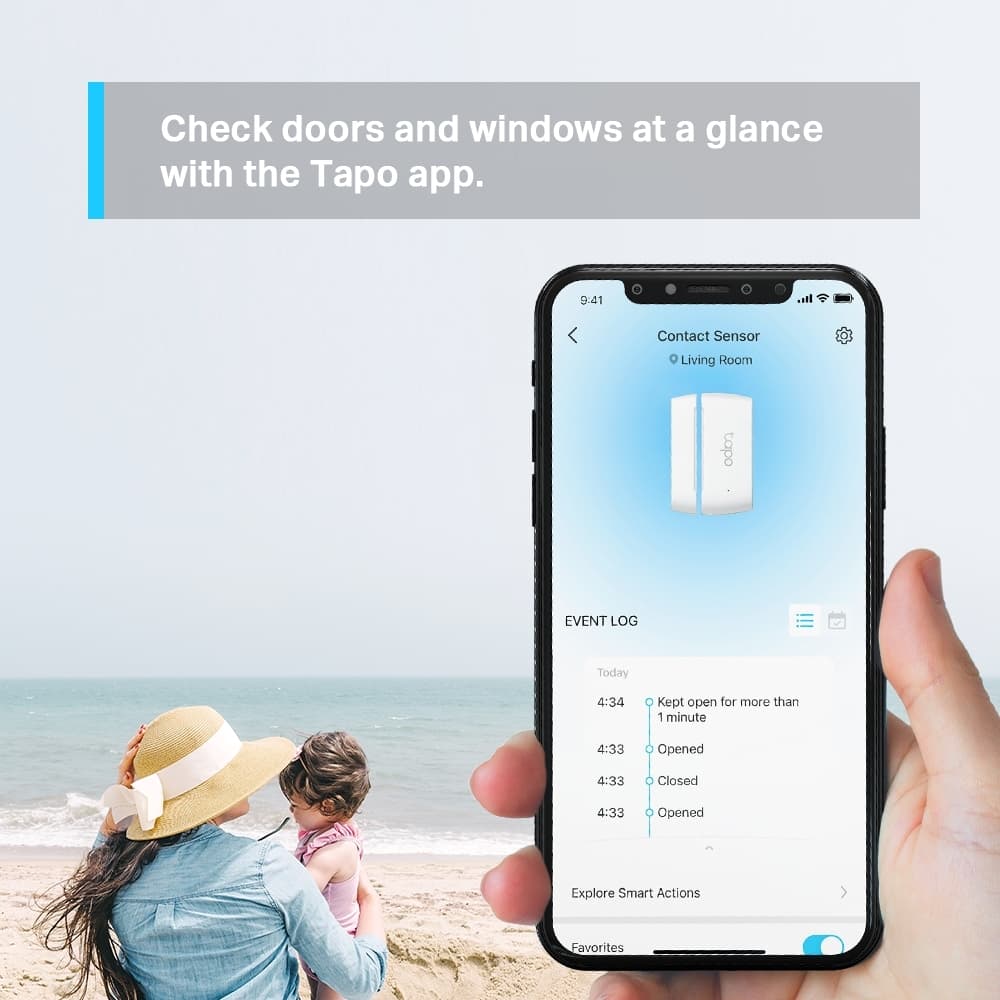 TP-LINK T110 v1.2 Ασύρματος Αισθητήρας Επαφής Wi-Fi & RF 868MHz TAPO T110 3
