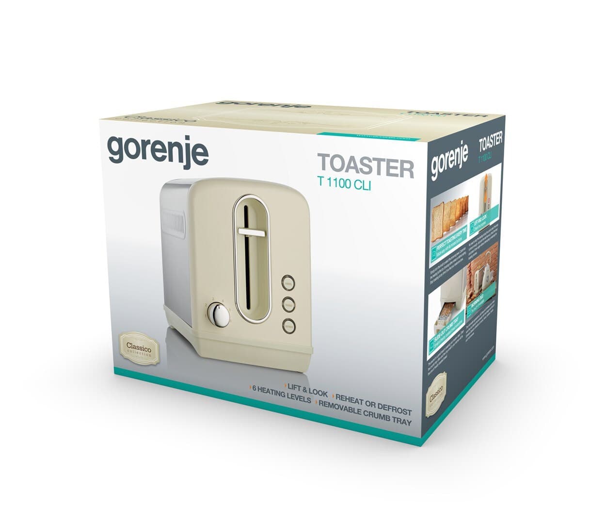 Gorenje T1100CLI 201051 Φρυγανιέρα 2 Θέσεων 1100W Inox 6