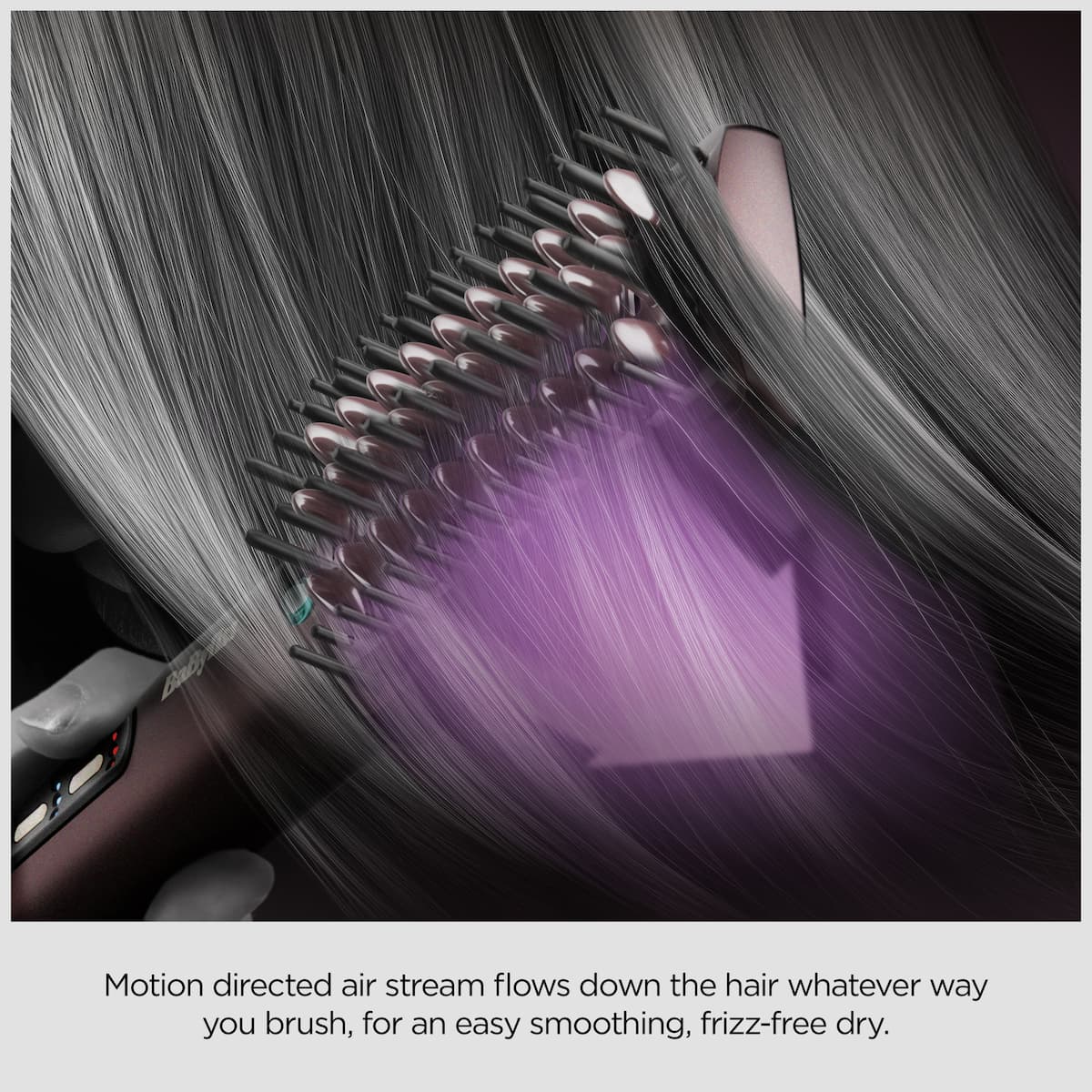 Babyliss Air Power Smooth Κεραμική Ηλεκτρική Βούρτσα με Αέρα για Ίσιωμα και Μπούκλες 900W 214720 15