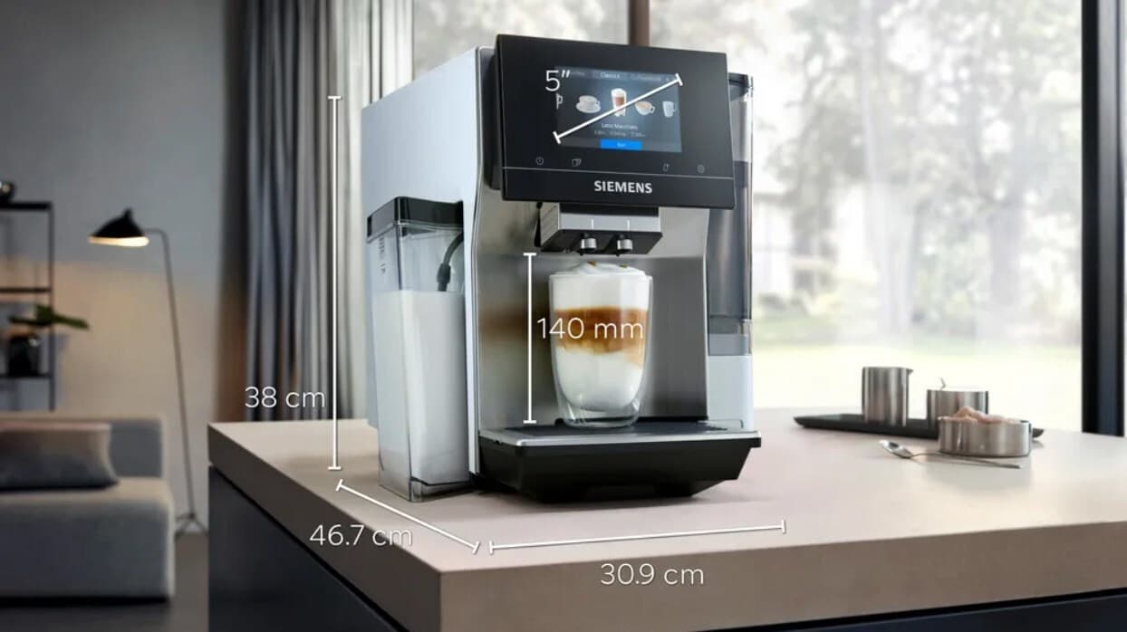 Siemens Eq700 Αυτόματη Μηχανή Espresso 1300W Πίεσης 19bar με Μύλο Άλεσης Ασημί TQ715R03 3