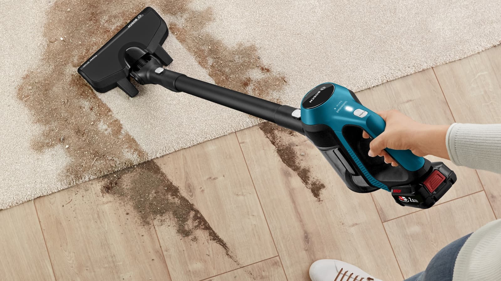 Bosch Επαναφορτιζόμενη Σκούπα Stick 18V Μπλε BBS611LAG 8