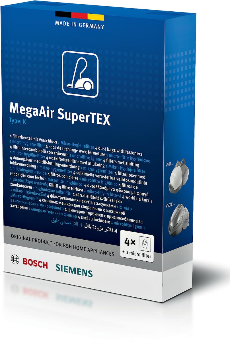 Bosch BBZ41FK Σακούλες Σκούπας 4τμχ Συμβατή με Σκούπα Bosch 11