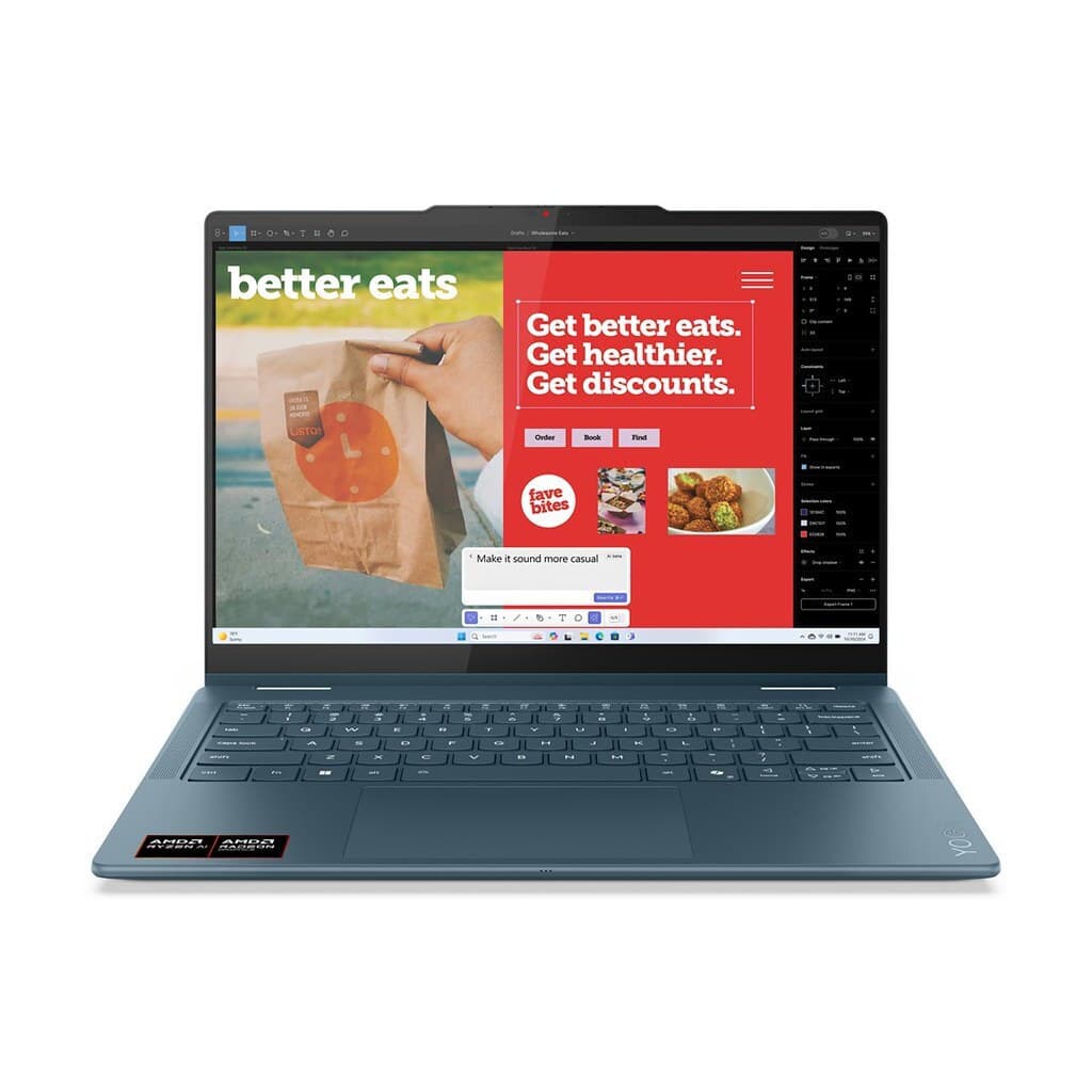 Lenovo Yoga 7 2-in-1 14AKP10 14" OLED FHD+ Touchscreen (Ryzen AI 300 Series-5 340/16GB/512GB SSD/W11 Home) Tidal Teal (US Keyboard) 5
