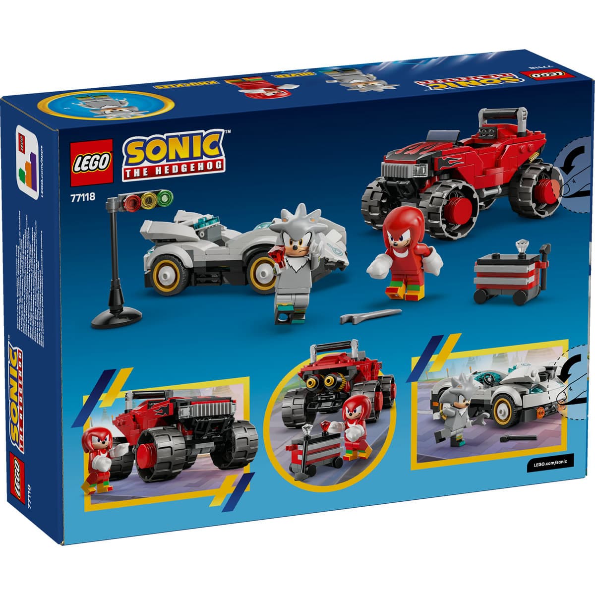 LEGO Sonic The Hedgehog Silver's Car vs. Knuckles' Monster Truck για 8+ Ετών 378τμχ 77118 2