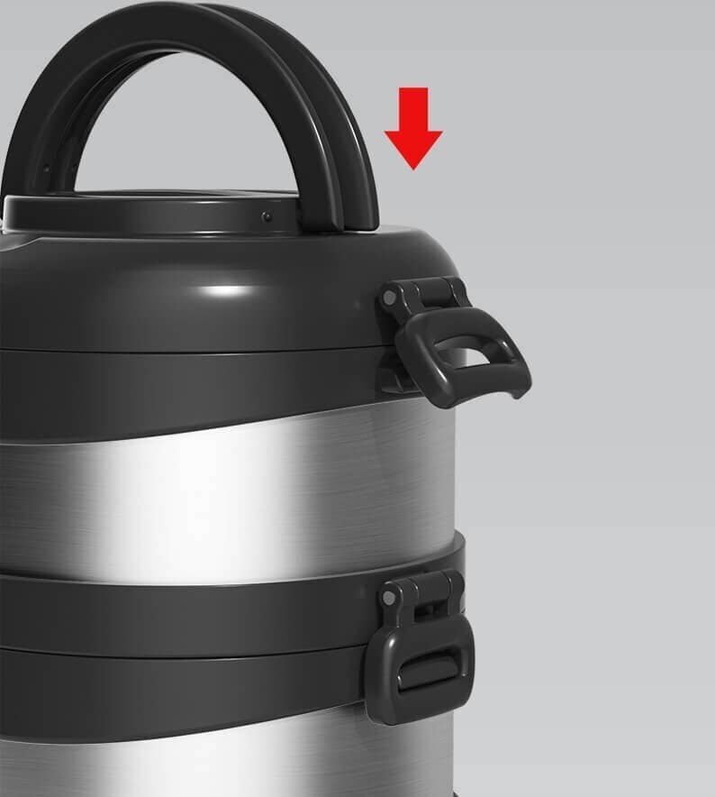Maestro Μπουκάλι Θερμός Πλαστικό / Ανοξείδωτο 1.5lt Black MR-1635-150 3