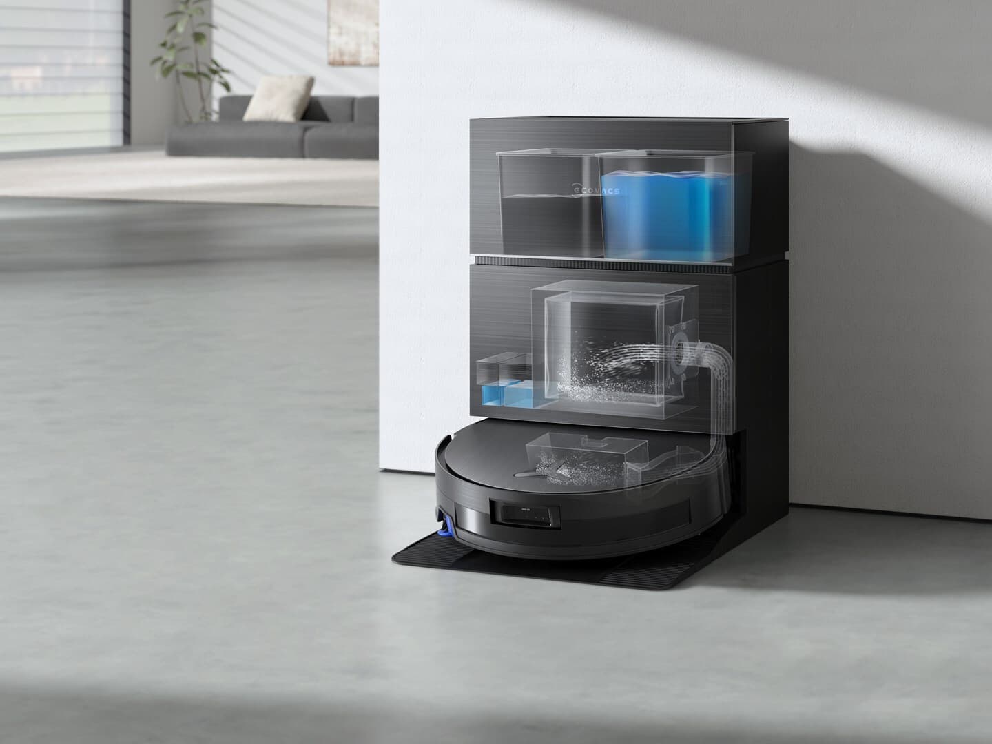 Ecovacs Deebot X11 Pro Omni Σκούπα Ρομπότ με Χαρτογράφηση Laser & Απορρόφηση 19500Pa Μαύρη 8