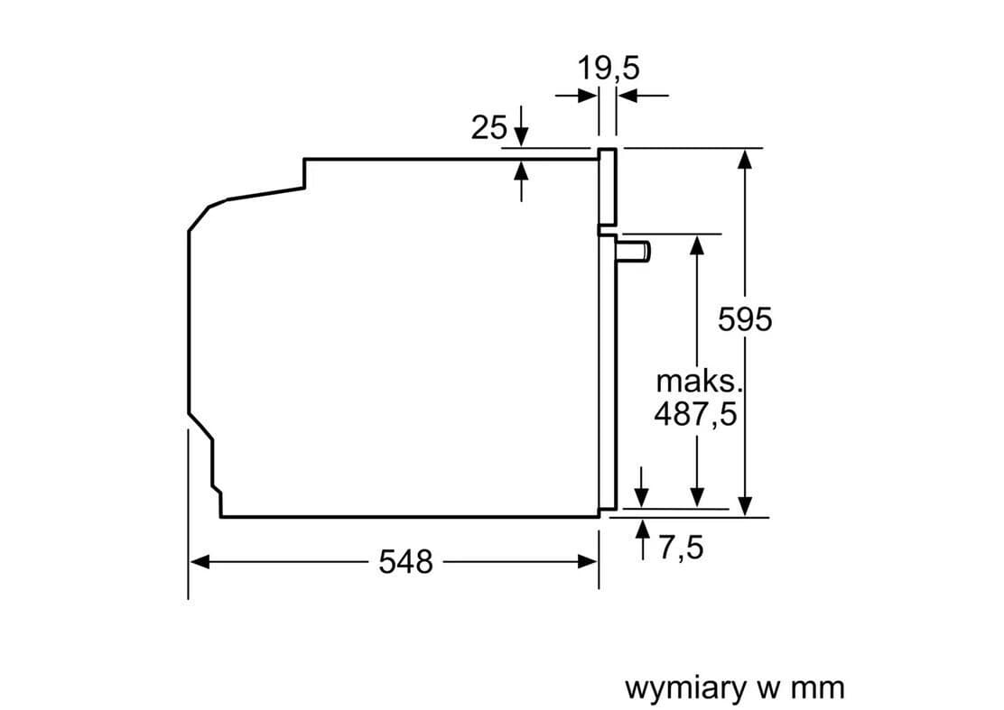 Bosch HBG537FB4 Φούρνος άνω Πάγκου 71lt Π59.5εκ. Μαύρος 7