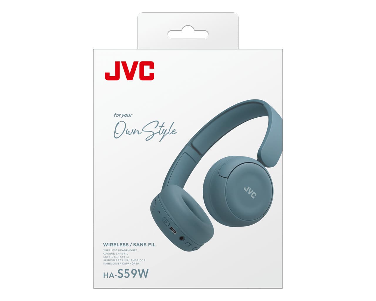 JVC HA-S59W Ασύρματα / Ενσύρματα On Ear Ακουστικά με 50 ώρες Λειτουργίας Μπλε 5