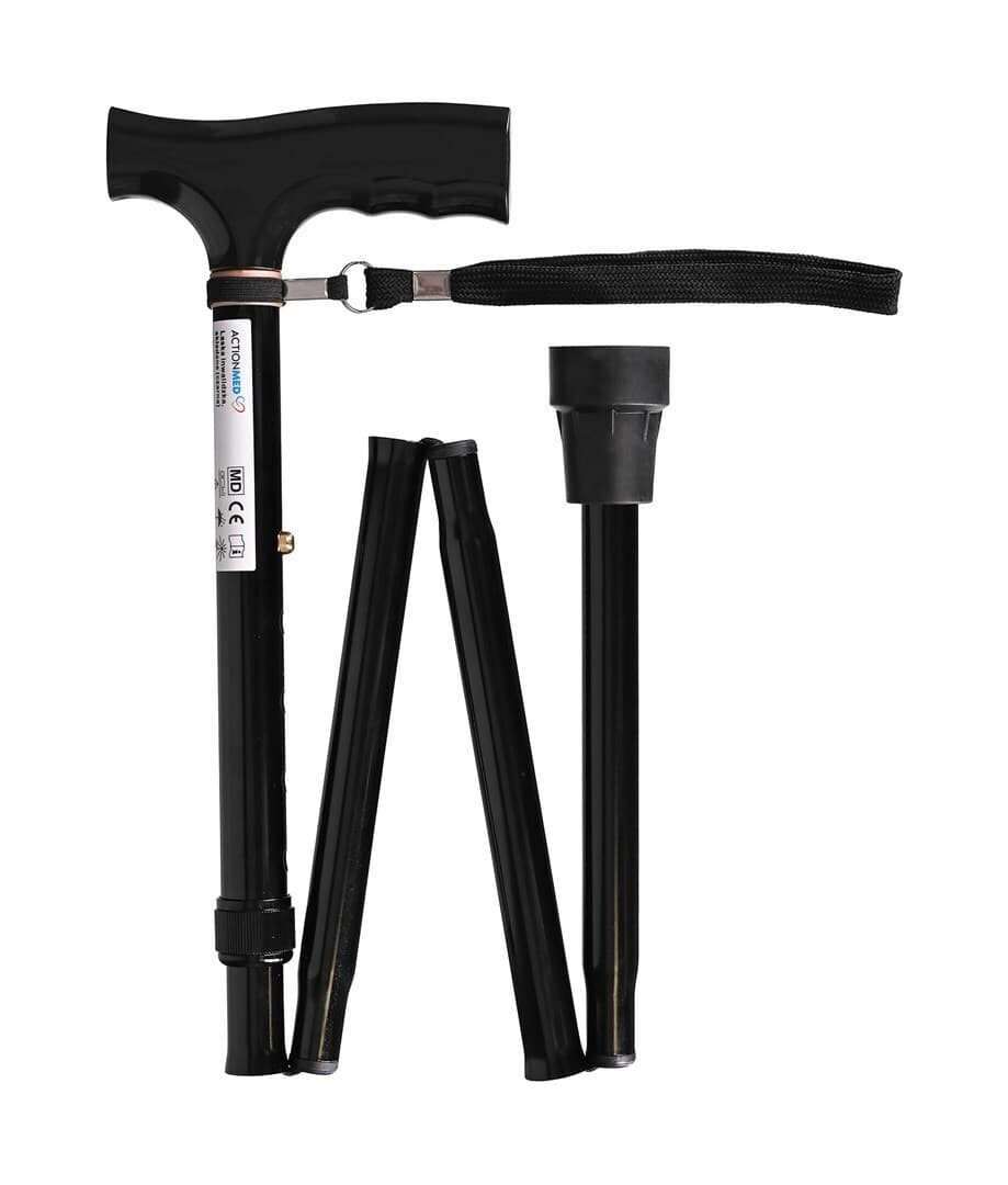 Μπαστούνι Περιπάτου Folding Walking Stick Actionmed Black 7