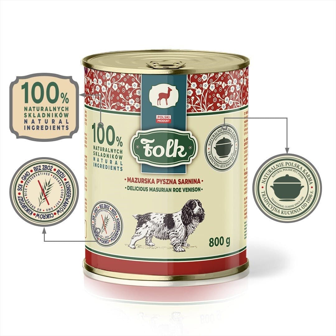 Dog Food Υγρή Τροφή Σκύλων με Ελάφι χωρίς Σιτηρά 800gr 2