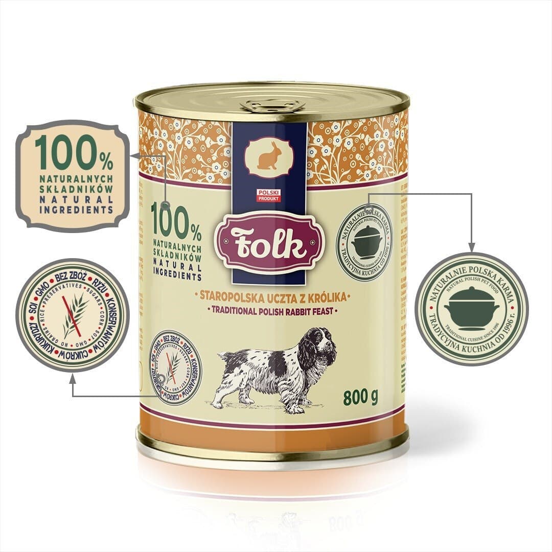 Dog Food Υγρή Τροφή Σκύλων με Κουνέλι χωρίς Σιτηρά 800gr 2
