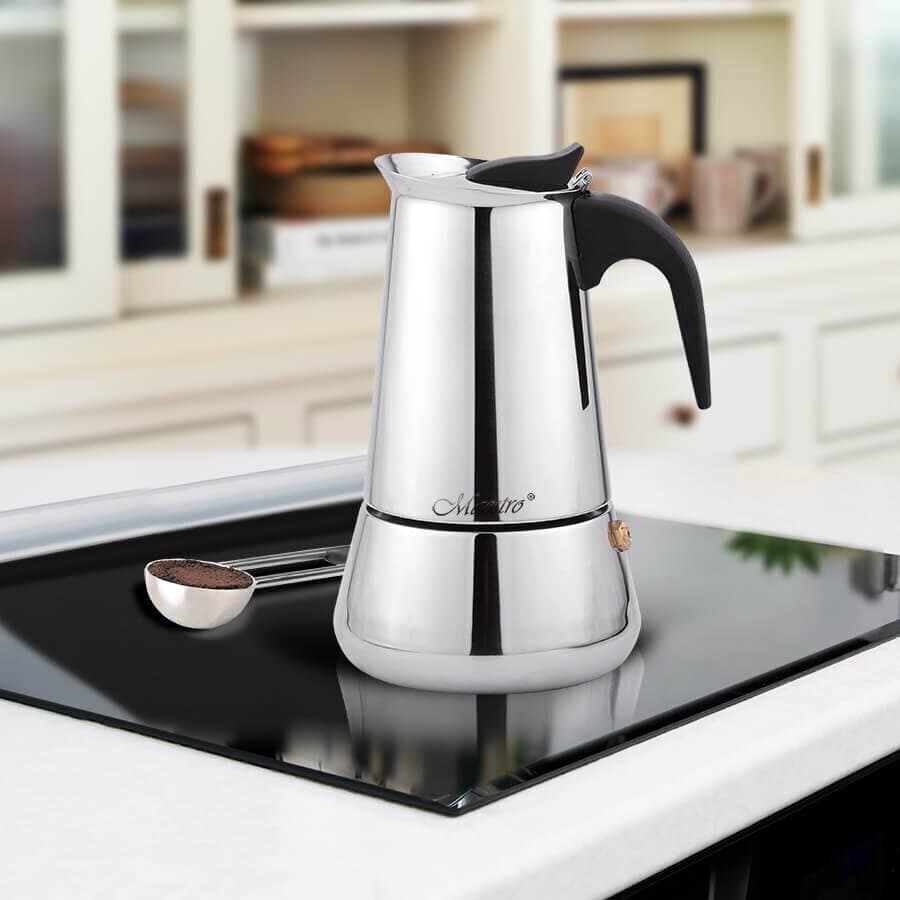 Maestro Μπρίκι Espresso 4cups Inox Γκρι MR-1660-4