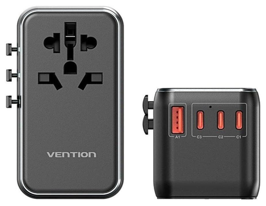 Vention FJGB0 Αντάπτορας Πρίζας σε Universal με 4 Θύρες USB 4
