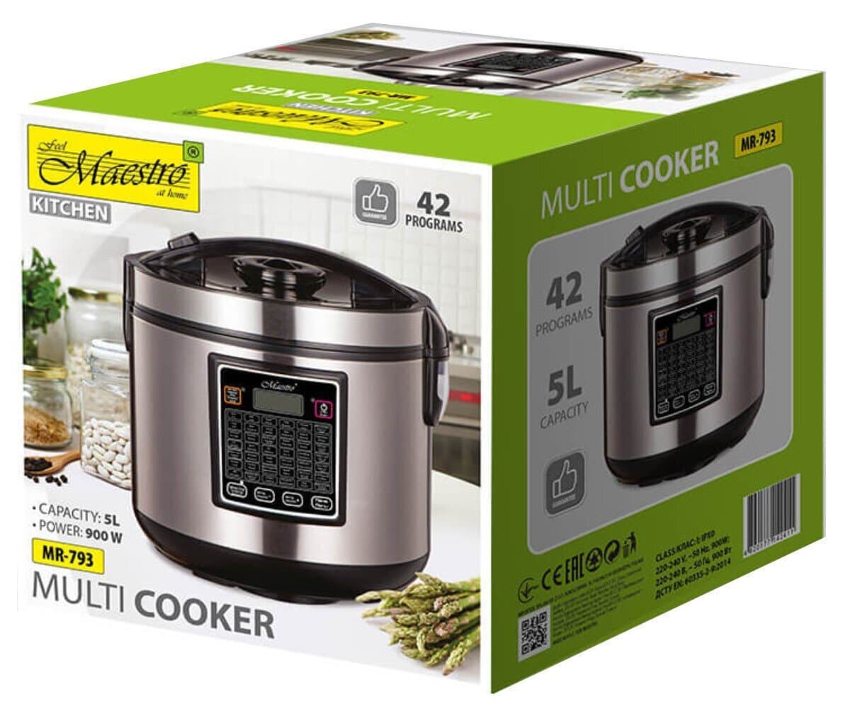 Maestro MR-793 Slow Cooker 700W με Χωρητικότητα 5lt Μαύρο 5