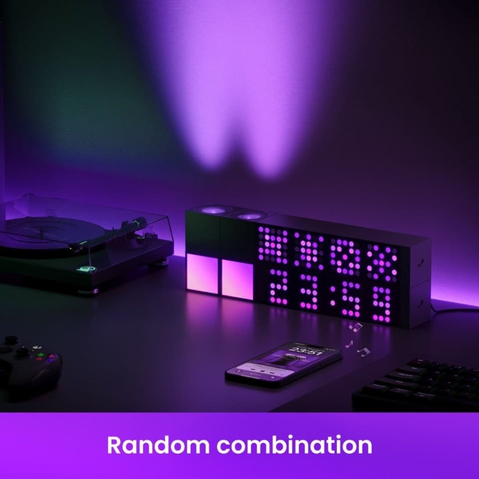 Yeelight Smart Διακοσμητικό Φωτιστικό Smart LED RGB 7.5x7.5x7.5εκ. LFWD-0008