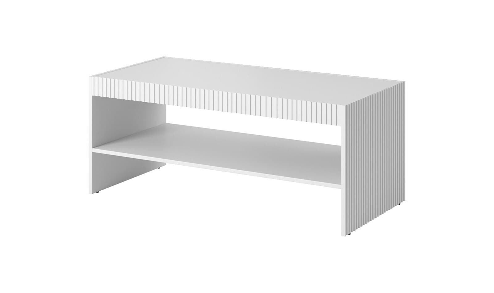 Ορθογώνιο Κεντρικό Τραπεζάκι Cama Ξύλινο White Matte Μ120xΠ60xΥ50εκ. 2