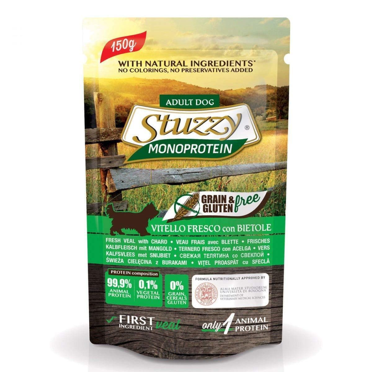 Stuzzy Monoprotein Veal Chard Wet Dog Food 150 G