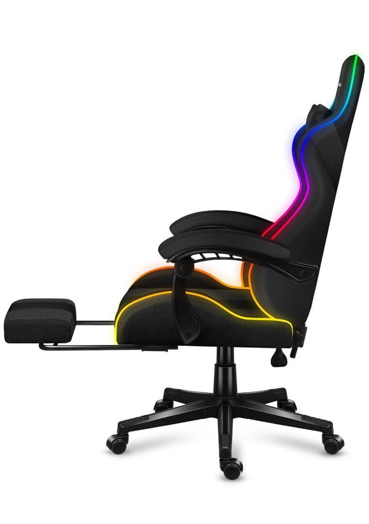 Huzaro Force 4.7 Καρέκλα Gaming Δερματίνης με RGB Φωτισμό και Υποπόδιο Grey Mesh 12