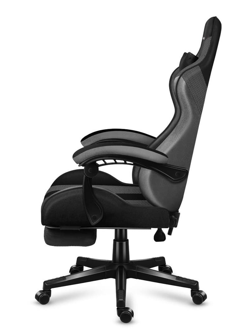 Huzaro Force 4.7 Καρέκλα Gaming Δερματίνης με Υποπόδιο Grey Mesh 9