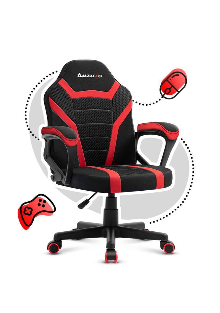 Huzaro Ranger 1.0 Καρέκλα Gaming Δερματίνης Red Mesh 9