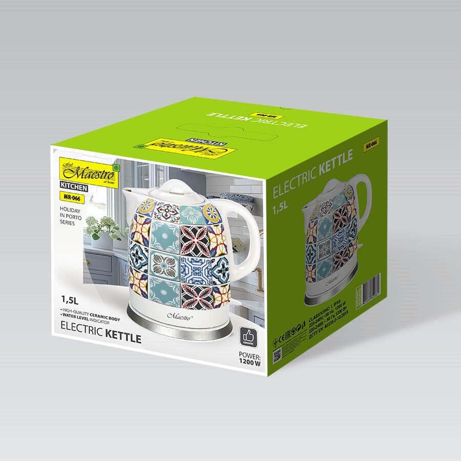 Maestro Βραστήρας 1.5lt 1200W Λευκός MR-066-PORTO 4