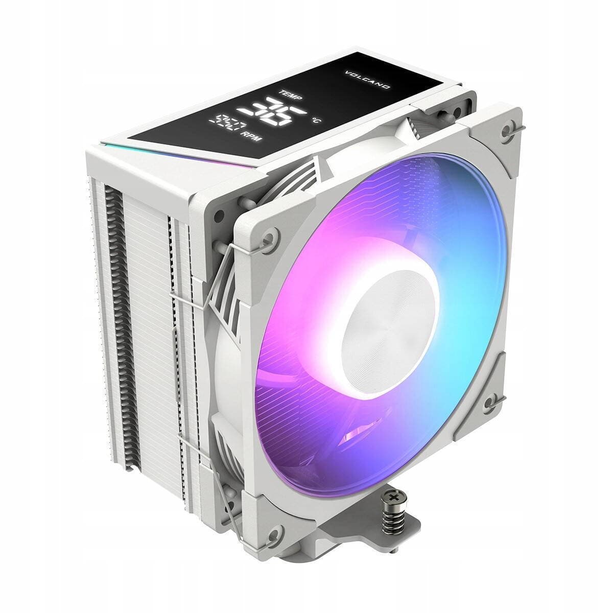 Modecom Volcano 0C T202 LCD Ψύκτρα Επεξεργαστή για Socket AM4/AM5/1200/1700 με ARGB Φωτισμό Λευκή 3