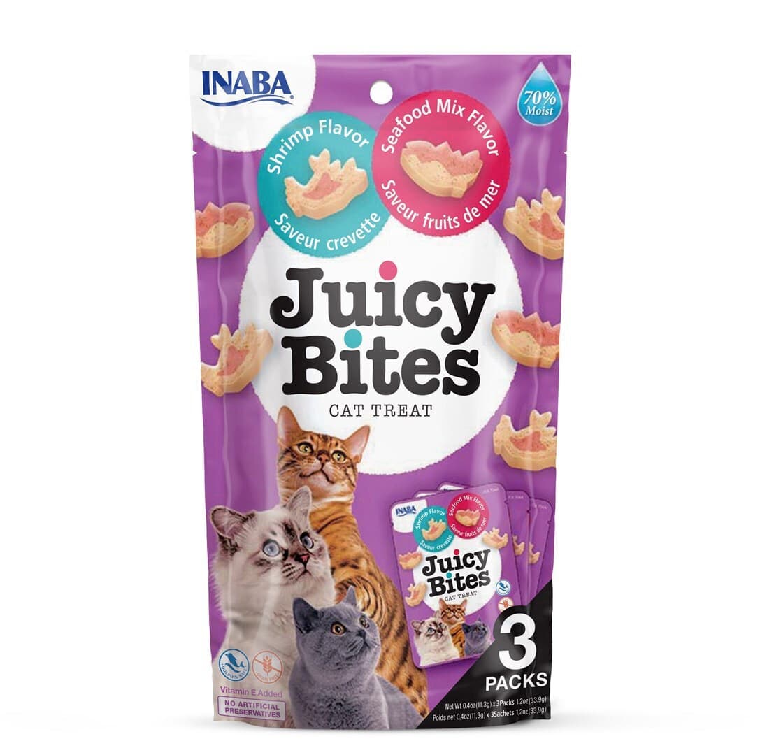 Inaba Juicy Bites Λιχουδιές με Γαρίδα & Θαλασσινά για Ενήλικες Γάτες 33.9gr IN704 3