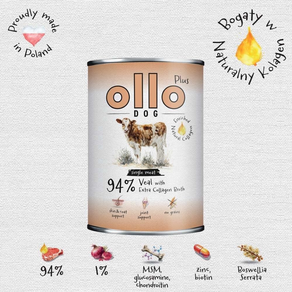 Ollo Υγρή Τροφή Σκύλων σε Κονσέρβα 400gr 2