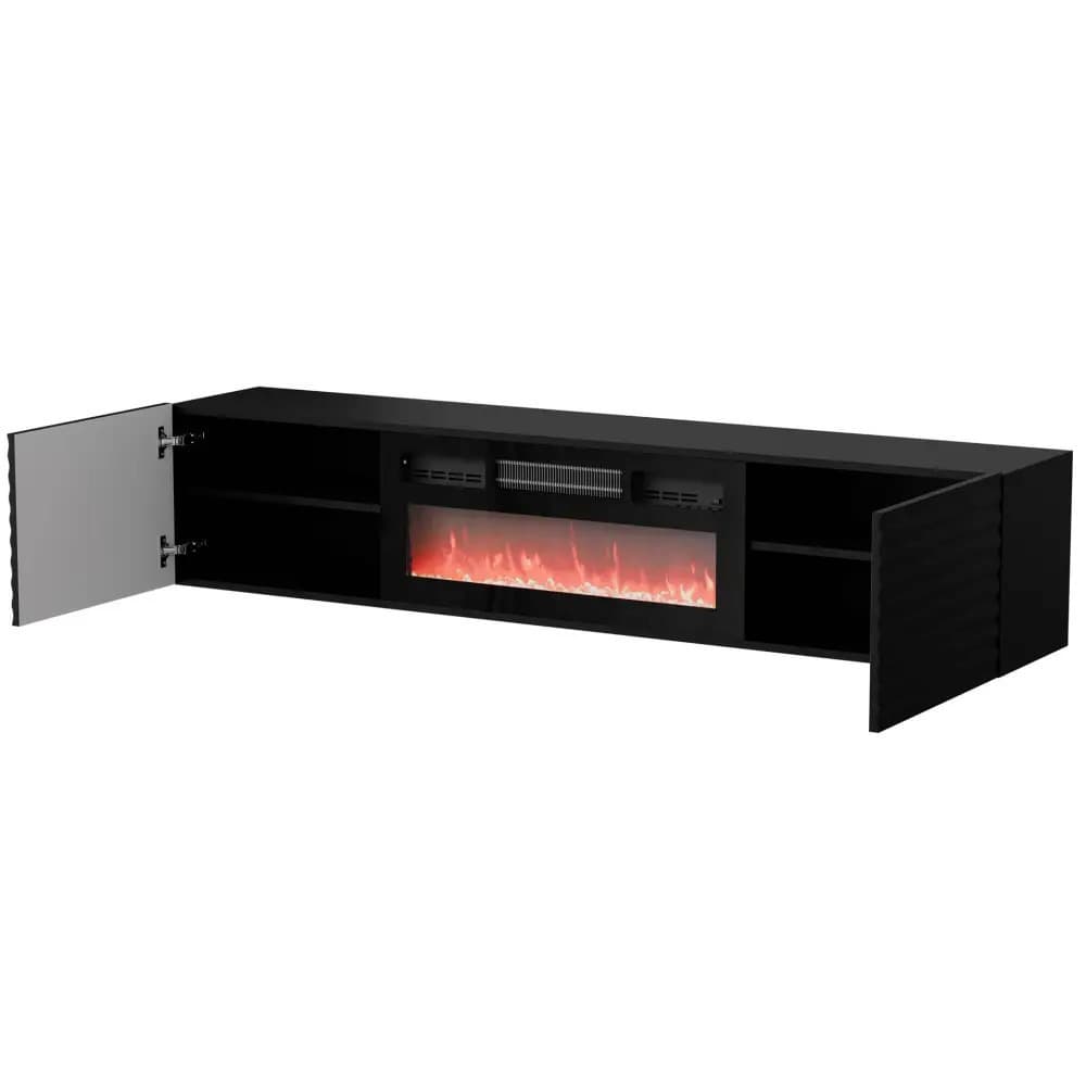 Έπιπλο Τηλεόρασης Matte Black Multicolor Μ183xΠ35xΥ37cm 301163 4