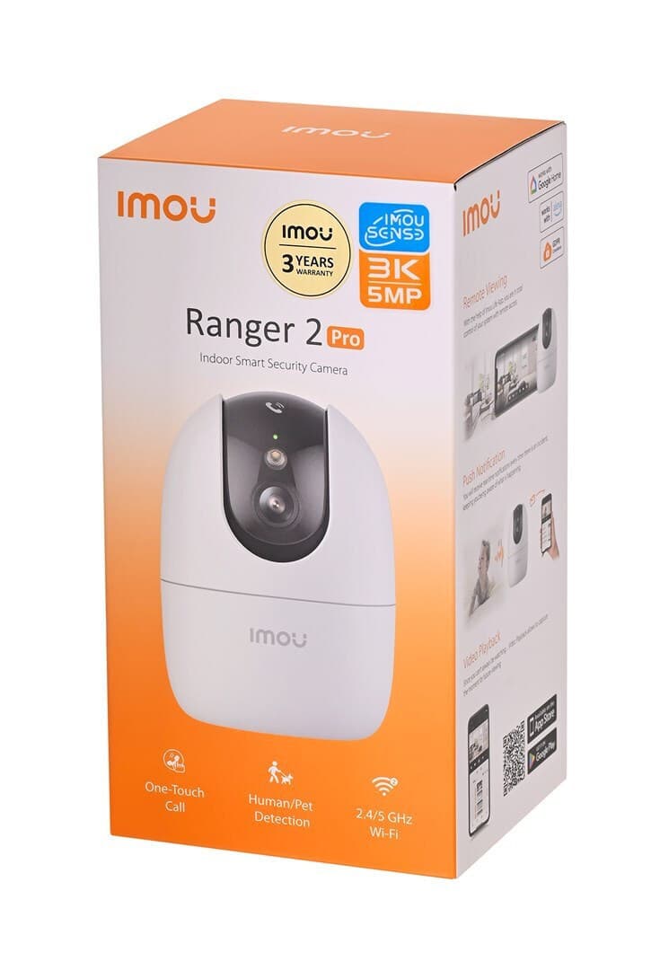 Imou Ranger 2 Pro IP Κάμερα Παρακολούθησης Wi-Fi Full HD+ 5MP με Αμφίδρομη Επικοινωνία και Φακό 3.6mm 12